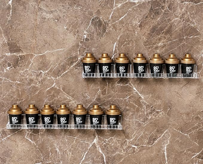 IEEK Floating Book Shelf for Wall,4 PCS Clear Acrylic Wall Bookshelf for Kids Room,Vertical Stripes Display Shelf with Removable Anti-Slip End Inserts for Bedroom Living Room Nursery Decor and Storage