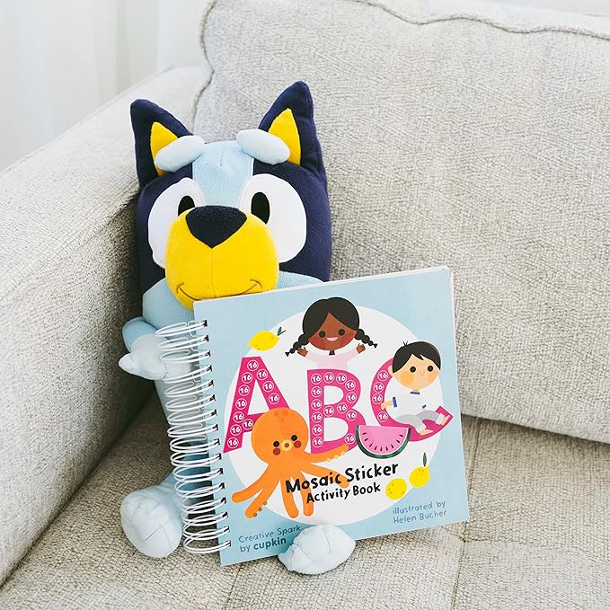 Cupkin Mosaic Sticker Art Kits for Kids and Adults, ABC Mosaics Art Craft Kit for Boys and Girls, 52 Page Sticker by Number Mosaic Kit with 3,000+ Jewel + Foam Stickers, Kids Coloring Book