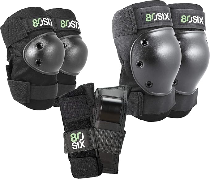 80Six Kids Multi-Sport Pad Set with Wristguards, Elbow Pads, and Knee Pads, Designed by Industry Leading Brand Triple 8