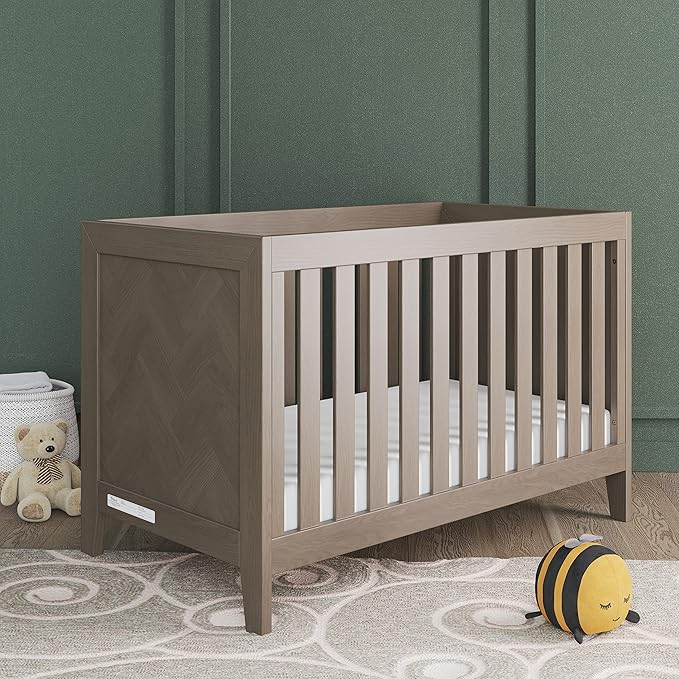 Child Craft Kieran 3 in 1 Convertible Crib, Baby Crib Converts to Day Bed, Toddler Bed, 3 Adjustable Mattress Positions, Non-Toxic, Baby Safe Finish (Crescent Gray)
